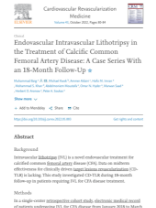 Intravascular Lithotripsy for Peripheral Artery Calcification
