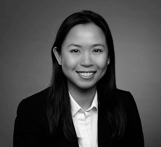 Black and white headshot of Tiffany Nguyen